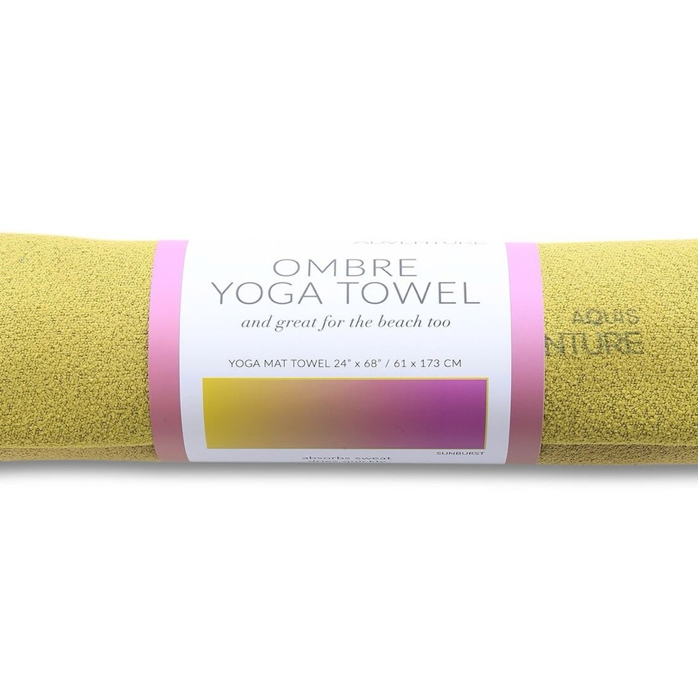 Aquis Adventure Yellow Ombre Yoga Towel